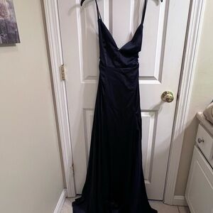 Elegant Navy Blue Prom Dress